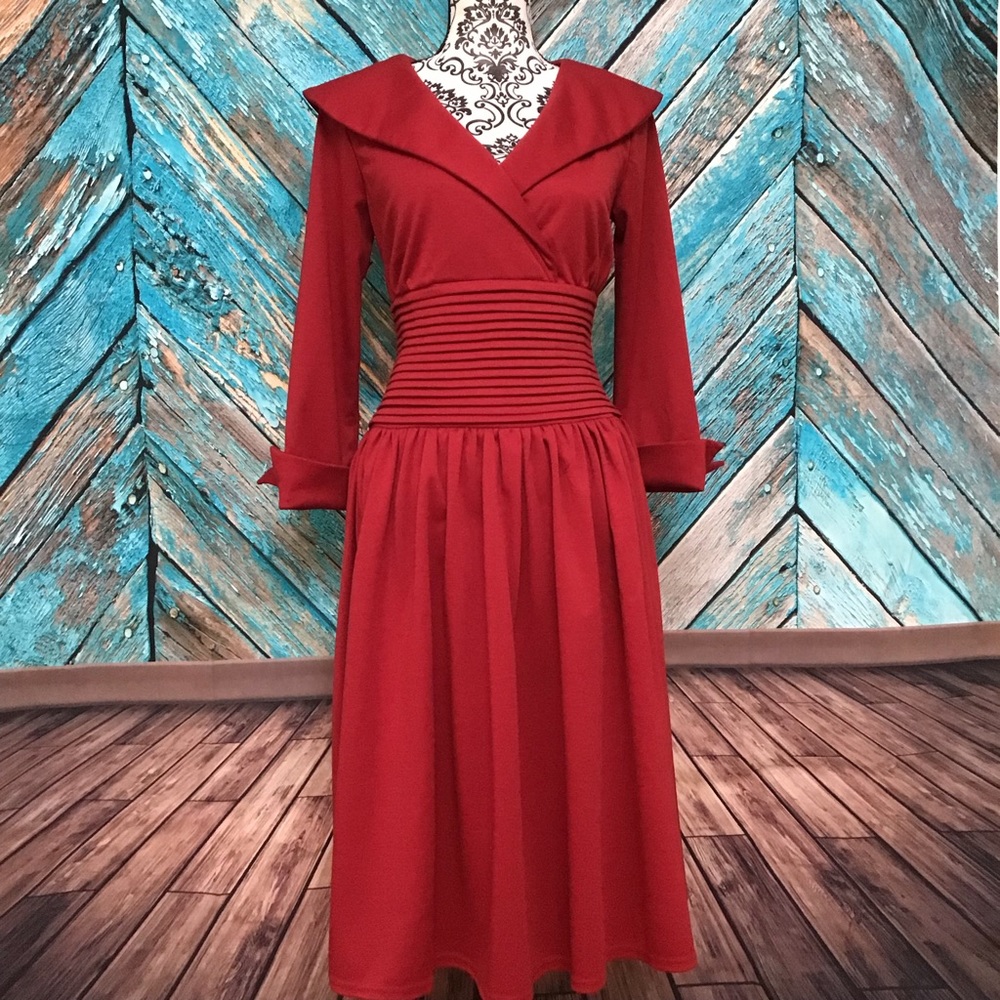 Vintage style A-line sweater dress by Moda